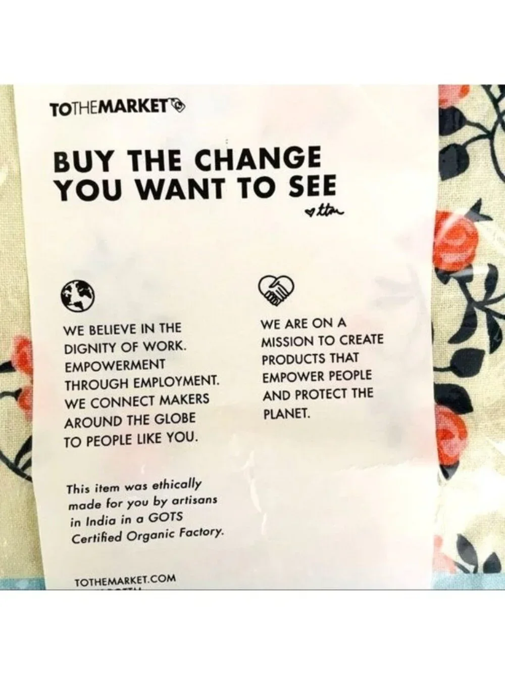 To the Market Ice Ice Floral Tea Towel New Cotton Kitchen Bath